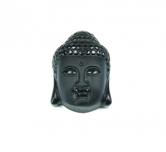 Buddha Kopf Anhänger aus Obsidian