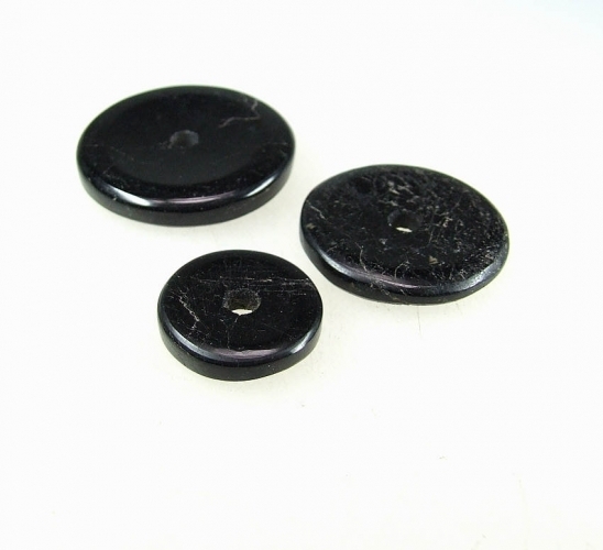 Donut Anhänger - Turmalin schwarz ca. 25 mm - B/C Qualität
