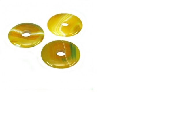 Achat gelb-grün, Donut Anhänger