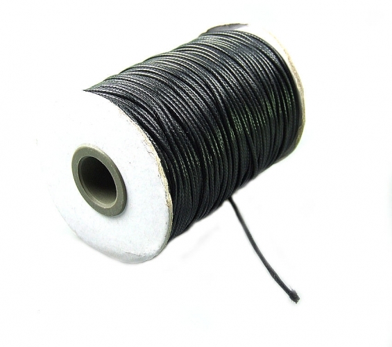 Nylonband gewachst, schwarz ca. 1,0mm